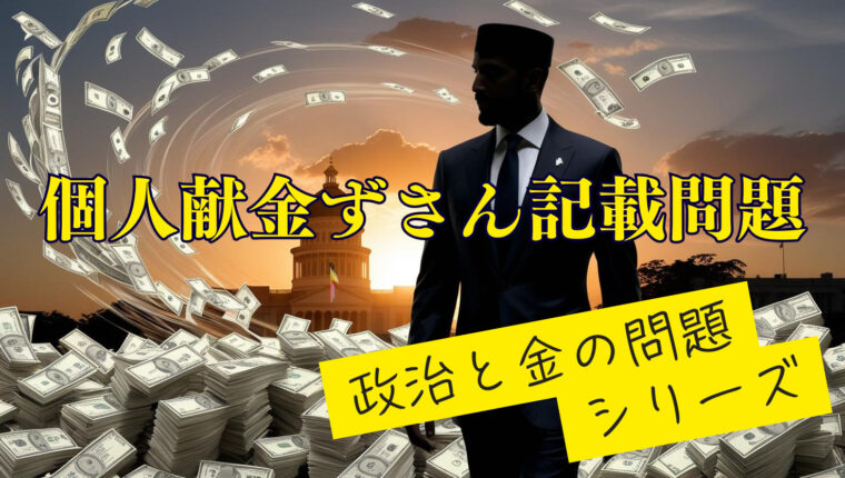 個人献金ずさん記載の県知事20人は誰？企業献金は違法なの？